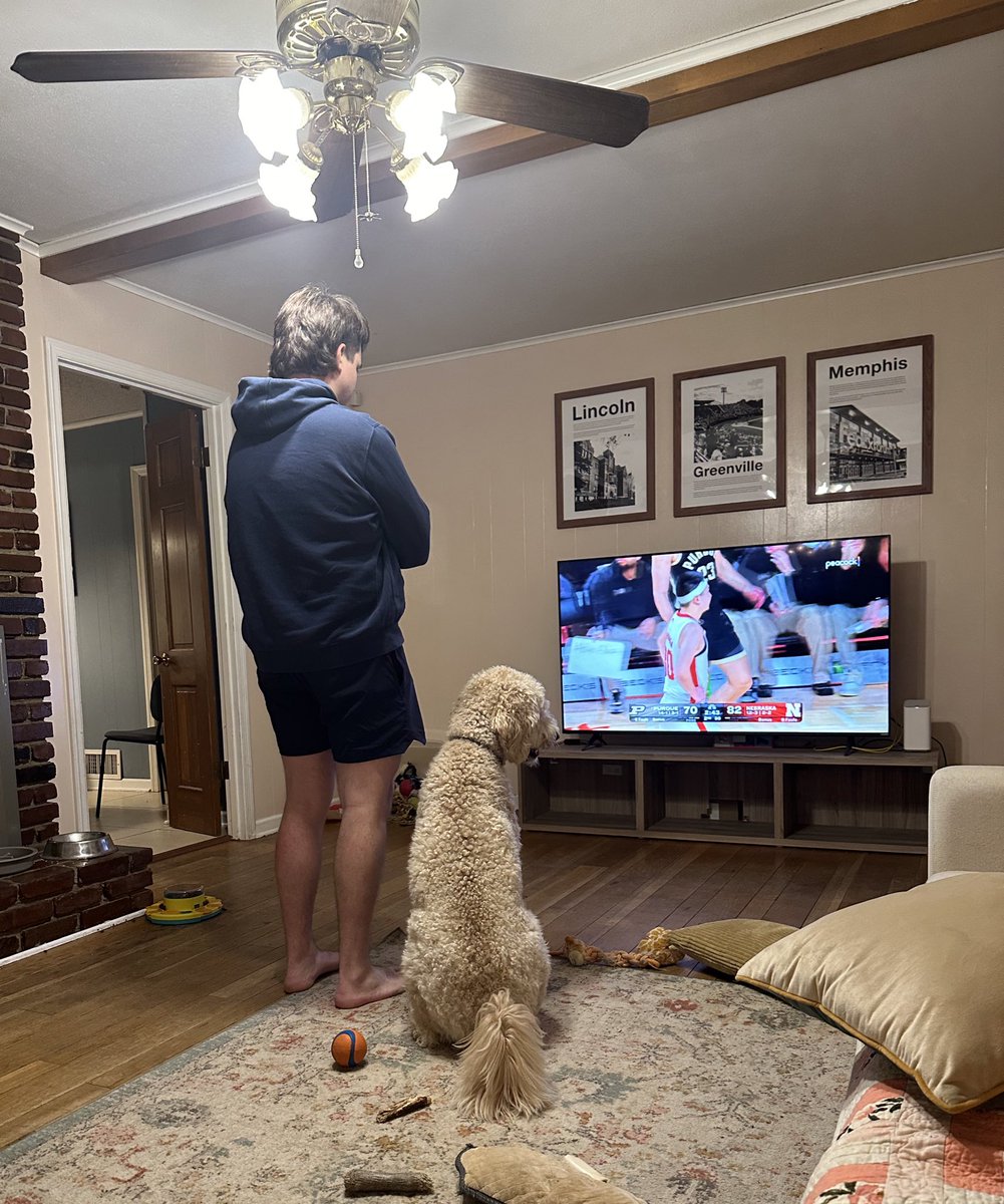 annarjstone's tweet photo. They’re both doing the Dad Thing in front of the TV https://t.co/8zr8k6ksxw