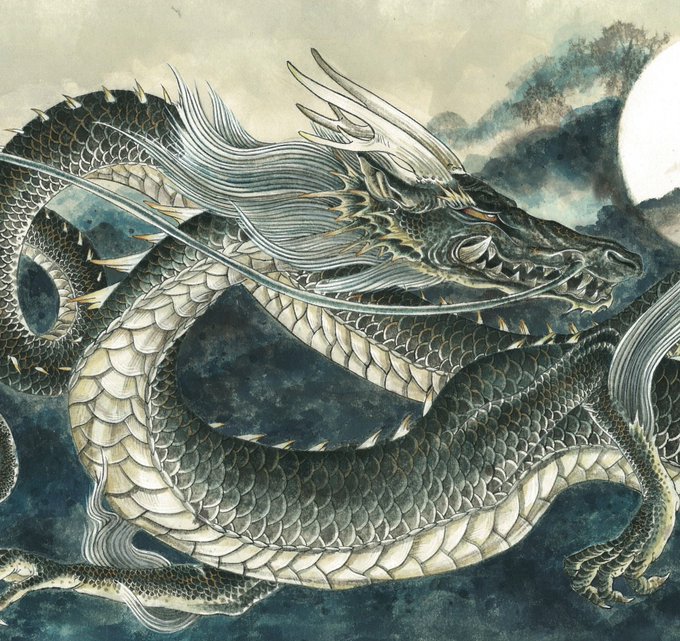 「eastern dragon painting (medium)」 illustration images(Latest)