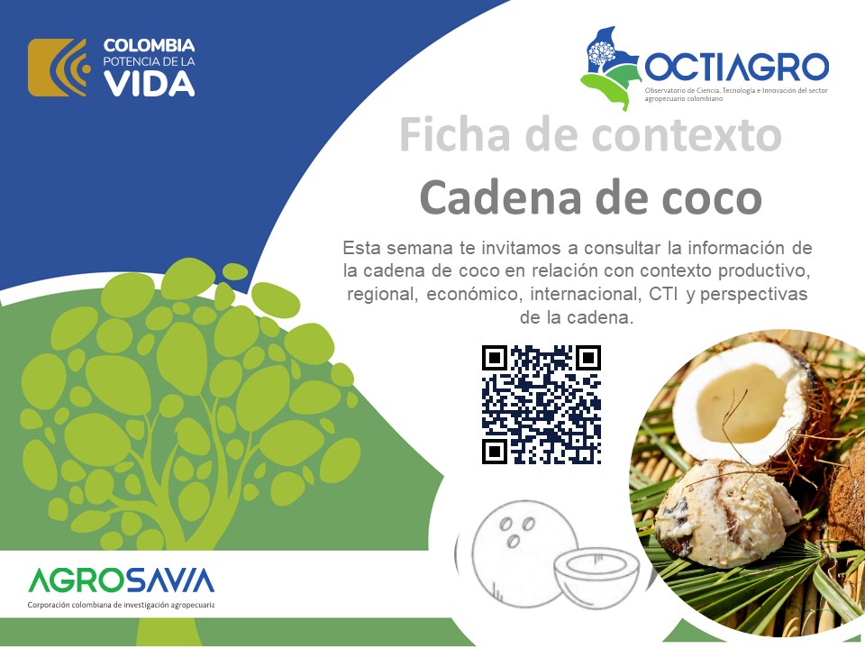 SomosAGROSAVIA's tweet photo. 🌱¿Quieres descubrir lo que hace única a la cadena productiva de Coco? La Ficha de Contexto de OCTIAGRO te lo muestra todo. 🚀🔬Accede a este valioso recurso aquí https://t.co/qUHI2kbtUY comparte esta oportunidad con tus seguidores. #Coco #OCTIAGRO #AGROSAVIA https://t.co/9nGvmri9fb