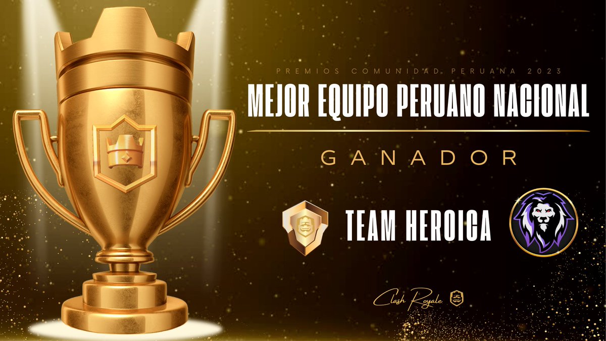 Categoría 2 🏆
Mejor Equipo Peruano ✴️

El ganador es : 

@Heroica_team

Felicidades🎖️

#Premios #CRPeruano