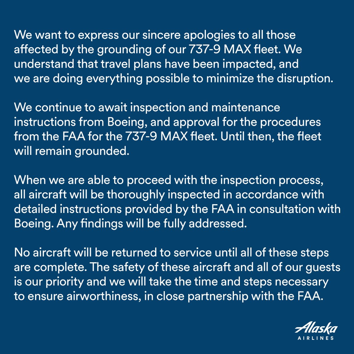 Alaska Airlines tweet media