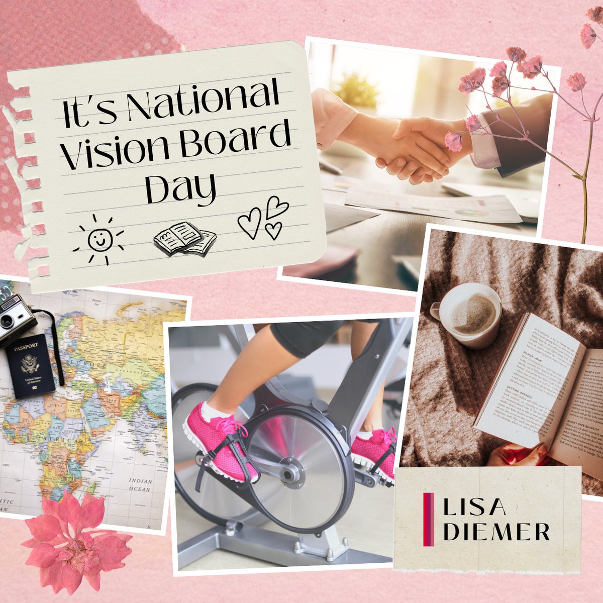 DiemerLisa's tweet photo. Grab your friends, family, colleagues, and some craft supplies to make your own vision boards for the year! Once you lay out your goals, let me know if you need any help protecting them. https://t.co/W3tuwQMIUD