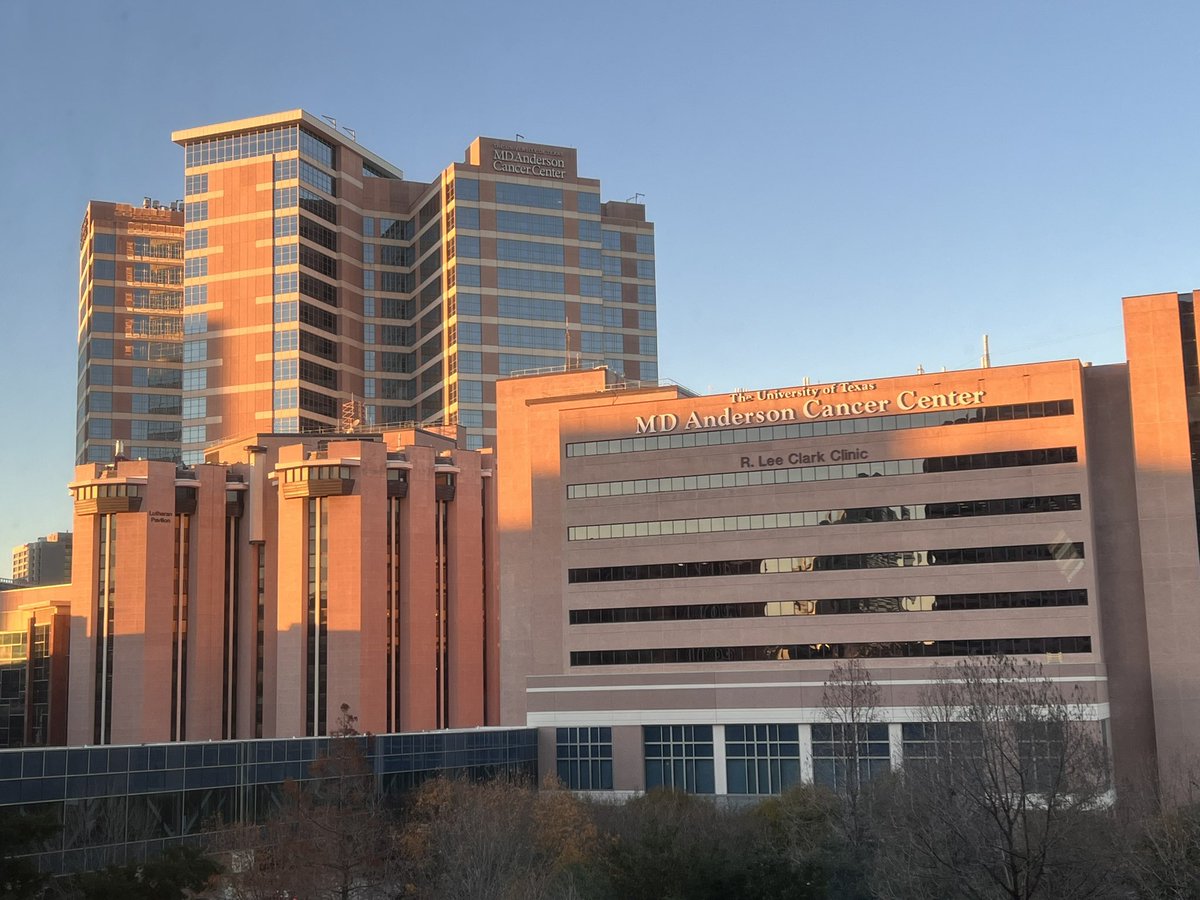 Bright sunny 🌞 chilly 🥶 windy 💨 Houston evening! 
(Pic from my MDACC office) 
#EndCancer #Hope