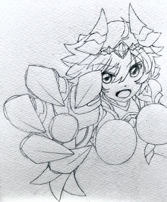 #ガーディアンテイルズ #ビシュバーク 落書き  たぶん、この子の絵を描いてる人は、極めて稀だと思うです。