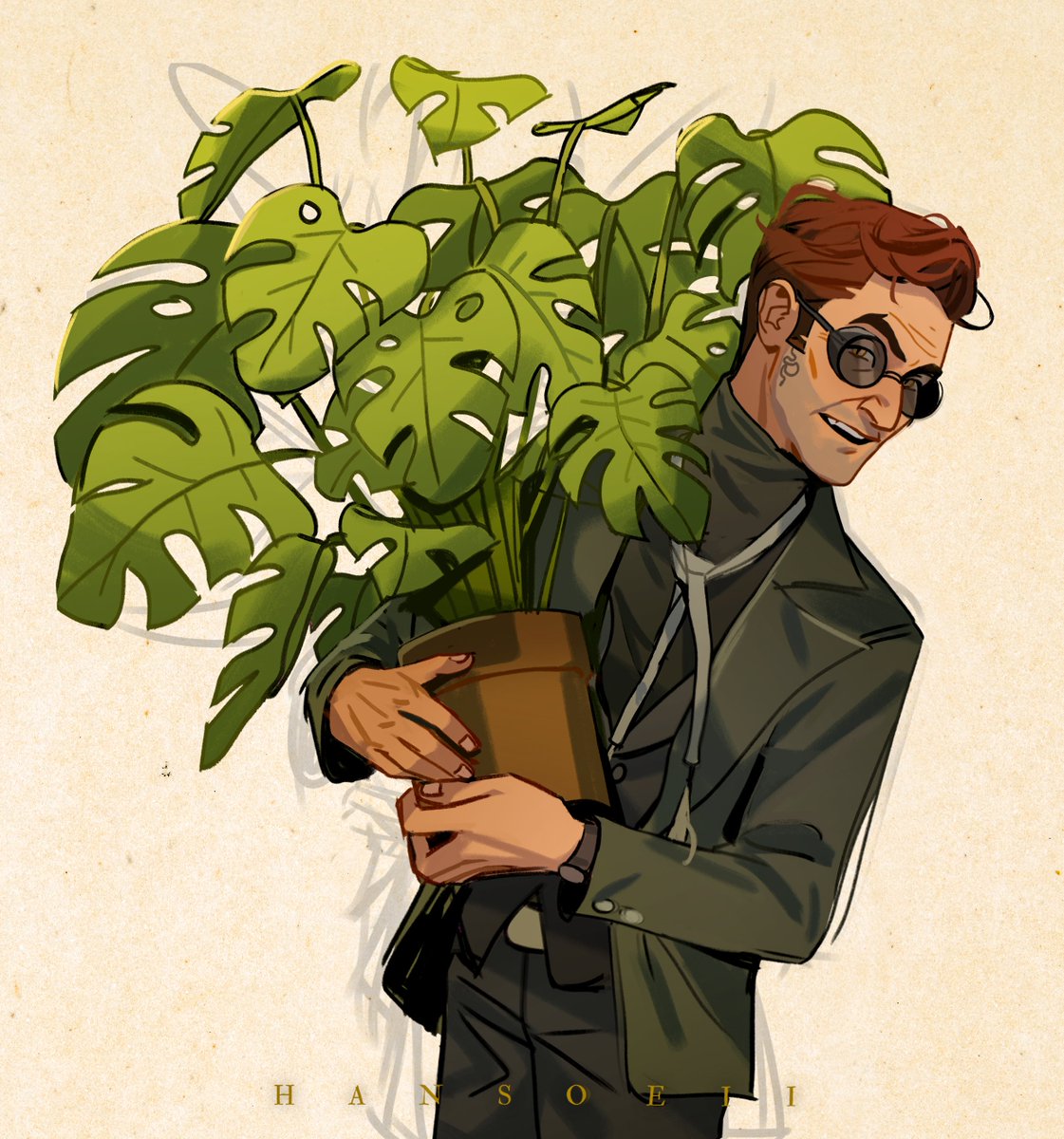 hansoeii's tweet photo. crowley 🌱 #GoodOmens https://t.co/V0Nb83k2NT