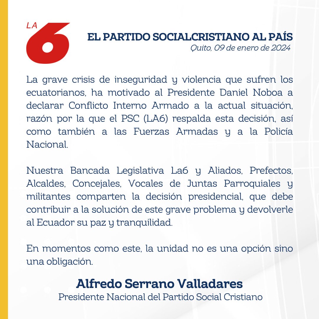 La6 y Aliados 🇪🇨 | Partido Social Cristiano tweet media