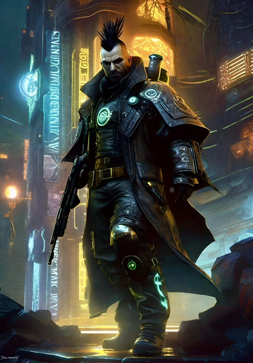 Delerat7's tweet photo. Shadowrun RPG Art scenes and characters
#Shadowrun #Cyberpunk #ShadowrunRPG #AiArt #AIArtistCommunity https://t.co/9eG6wCox2n