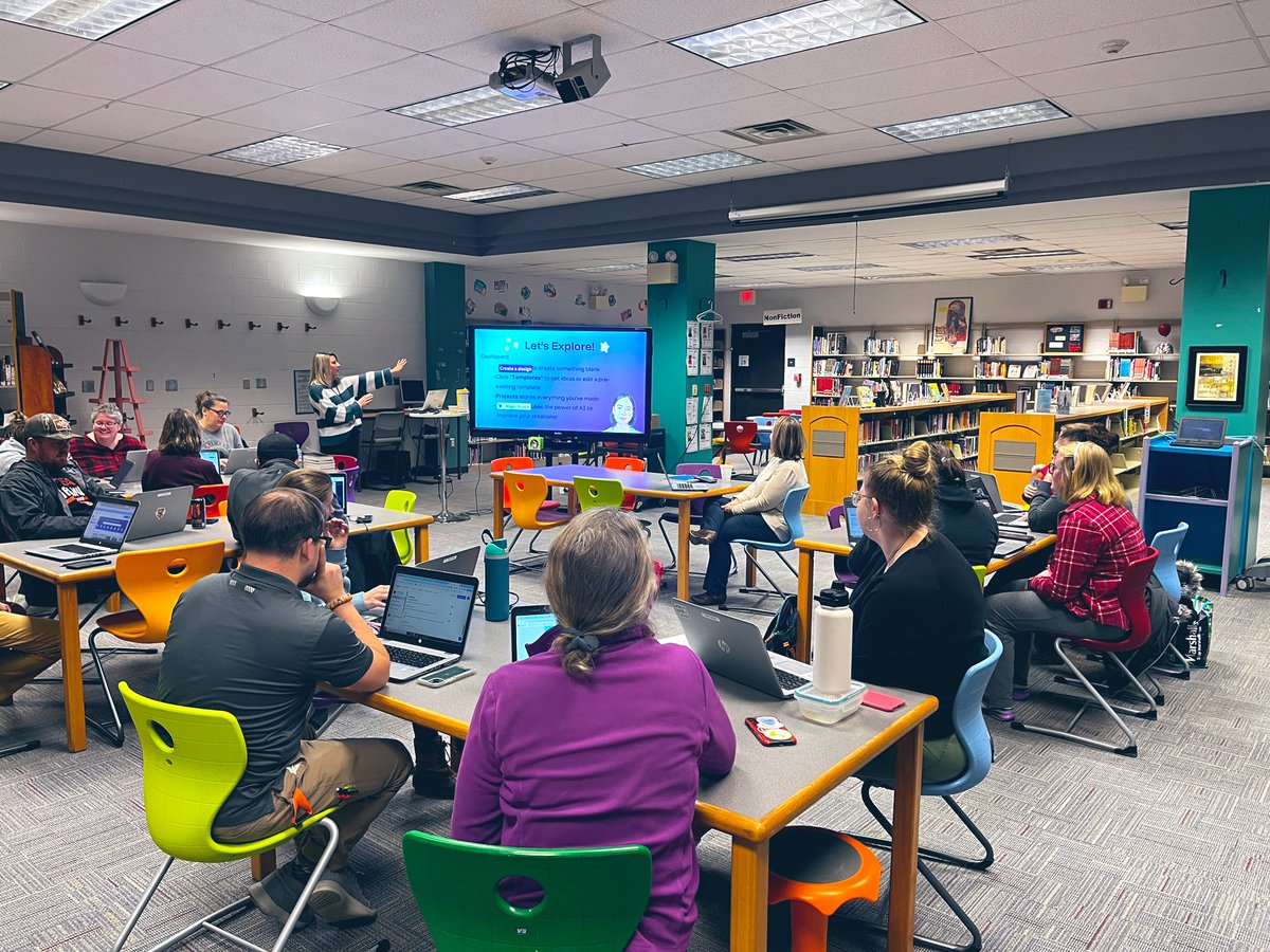 KathrynMBailey's tweet photo. Today’s weather-related surprise teacher workday was a great day to learn more about @CanvaEdu from @aladowDLS @RosmanMiddle @RosmanHS @TransylvaniaSch #TCSEdTech #TCSTogether https://t.co/TSoEzIUZgV