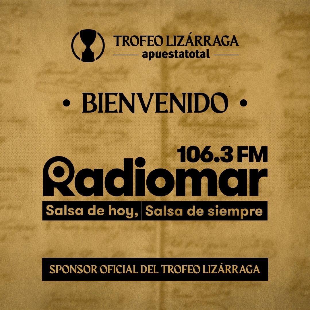 📻 ¡<a href="/radiomarpe/">Radiomar</a> se une a la celebración! 🏆

🤝 Damos la bienvenida a la emisora 
salsera del Perú, Radiomar, como nuevo 
auspiciador oficial del Trofeo Lizárraga 
2024 Apuesta Total.

¡El próximo domingo 21 de enero 
celebraremos al ritmo de Radiomar! 🎉💗 

#VamosBoysTodaLaVida