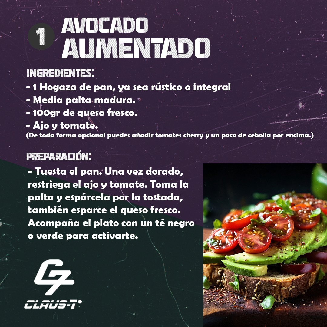 claus7deportes's tweet photo. La comida y el deporte van de la mano para mantener una vida saludable y equilibrada 🧘
En Claus 7 te dejamos estás tres recetas fáciles de hacer para que comiences tus mañanas con más energía⚡💪
¿Te gustaron? Compártelas con tus amigos y amigas🤭 https://t.co/kfPcvC2Gra