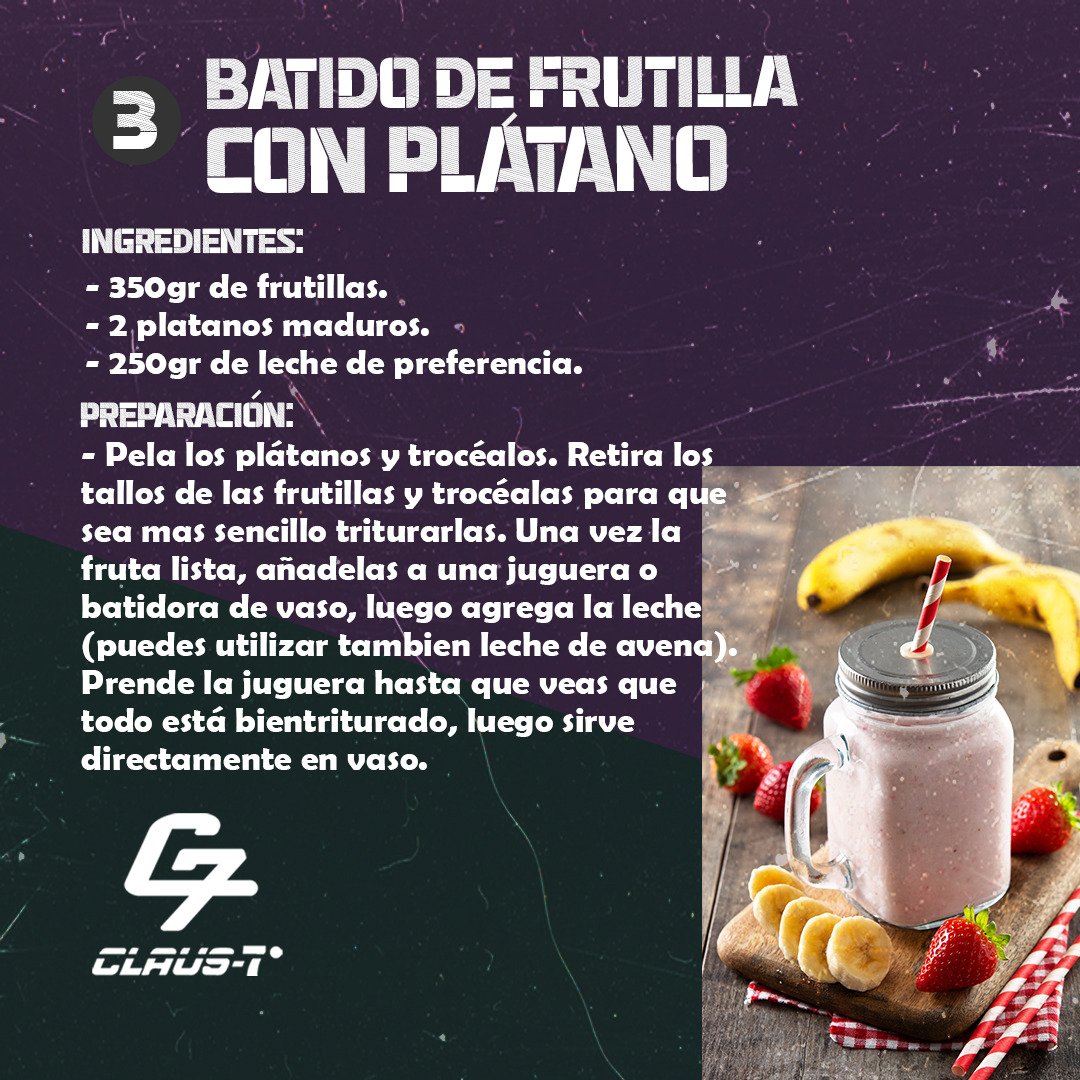 claus7deportes's tweet photo. La comida y el deporte van de la mano para mantener una vida saludable y equilibrada 🧘
En Claus 7 te dejamos estás tres recetas fáciles de hacer para que comiences tus mañanas con más energía⚡💪
¿Te gustaron? Compártelas con tus amigos y amigas🤭 https://t.co/kfPcvC2Gra