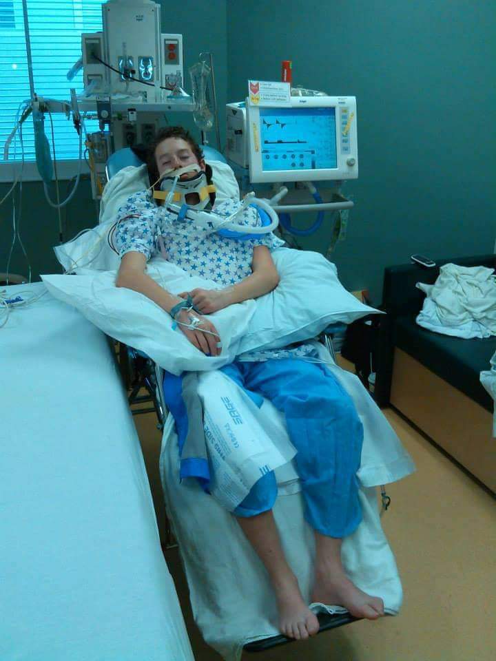 VoicesUnheard's tweet image. Shared by Mom- Kathleen. We will never forget that smile, Colton. 

"12 heartbreaking years ago my perfectly healthy son became a ventilator dependent quadriplegic due to the vaccine Gardasil. 
Whether you call the condition TM or AFM they are both terms for polio renamed.…