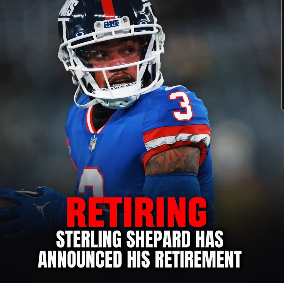 BREAKING: Sterling Shepard has announced his retirement.

#TOGETHERBLUE #BLEEDBLUE 
#GIANTS #GMEN #NYGIANTS