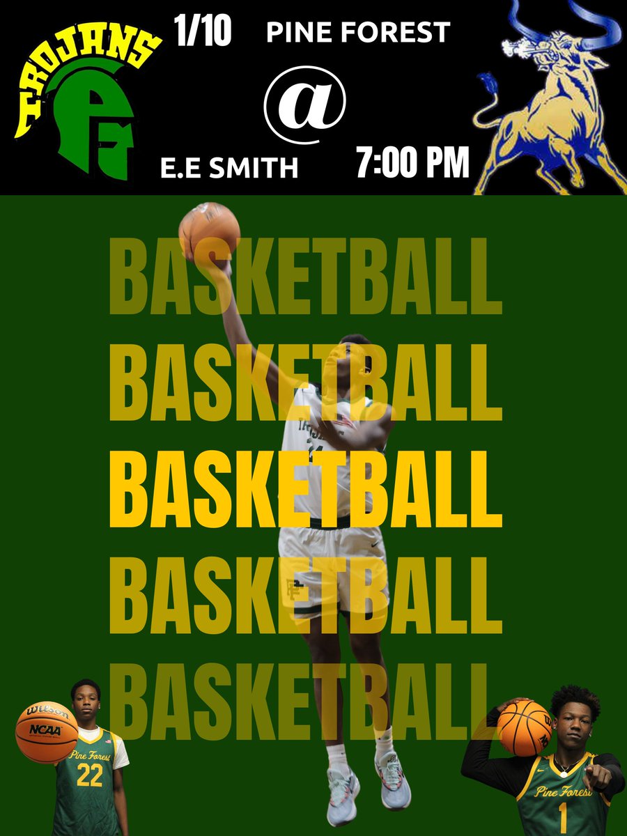 Head over to E.E. Smith tomorrow and support your Boys Basketball team in All American Conference Action!