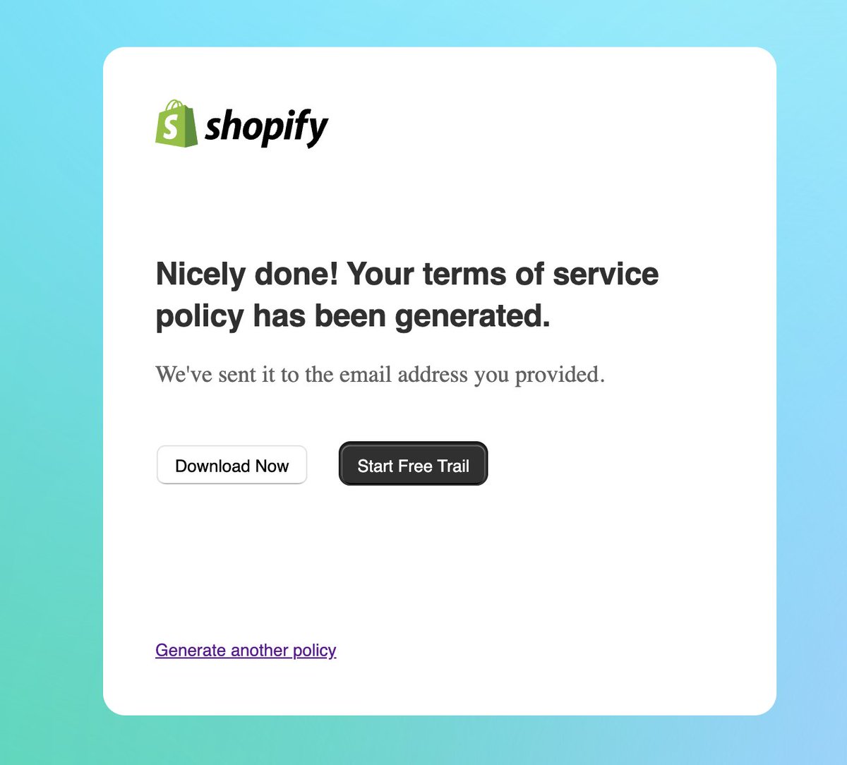 Hey <a href="/Shopify/">Shopify</a> you have a typo here. 
cc <a href="/tobi/">tobi lutke</a>