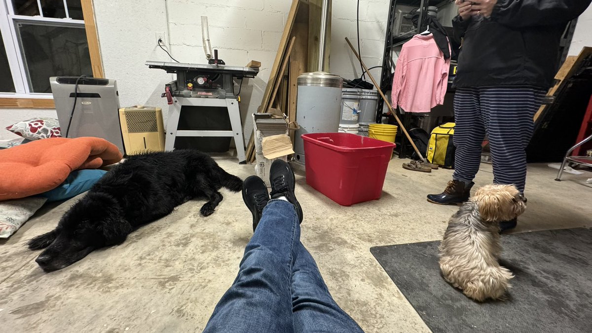 Ben27603's tweet photo. @laurasmithTV Wilsons Mills in the basement with the dogs… https://t.co/BIgbyE07zV