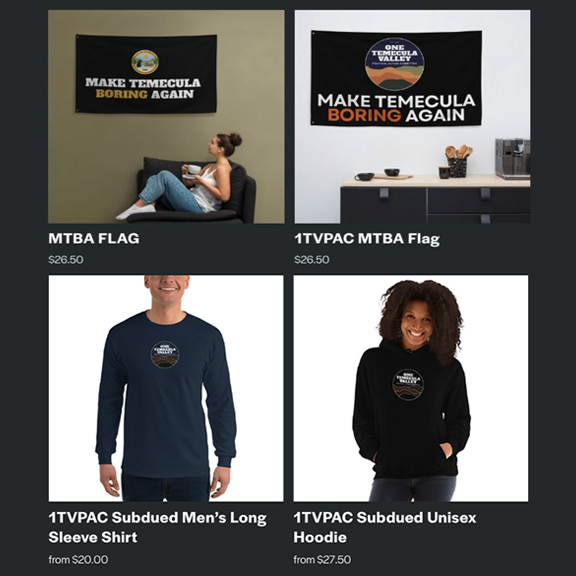 onetvpac's tweet photo. MTBA Flags and 1TVPAC Subdued Logo shirts now in the shop.
All proceeds support our efforts.
https://t.co/Jr2kiC2kez

#1tvpac #OneTemeculaValleyPAC #Temecula #TemeculaValley #Temeculacitycouncil #murrieta #menifee #southwestriversidecounty #riversidecounty #goodgovernance https://t.co/b33FSvO7dm
