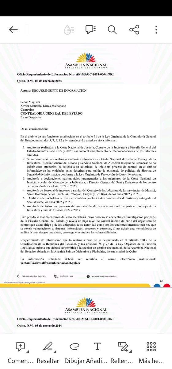 LlamingoE's tweet photo. ¡ @GissMolinaEC ASAMBLEÍSTA DE GENTE BUENA SOLICITÓ SE DECRETE ESTADO DE EXCEPCIÓN EN DICIEMBRE DE 2023!

“Los GDOs, tiene tomado el país a través de distintas estructuras a nivel país”, así lo advirtió la legisladora de @GENTEBUENAECU, en una solicitud emitida a @DanielNoboaOk. https://t.co/4a6ok6hWFy