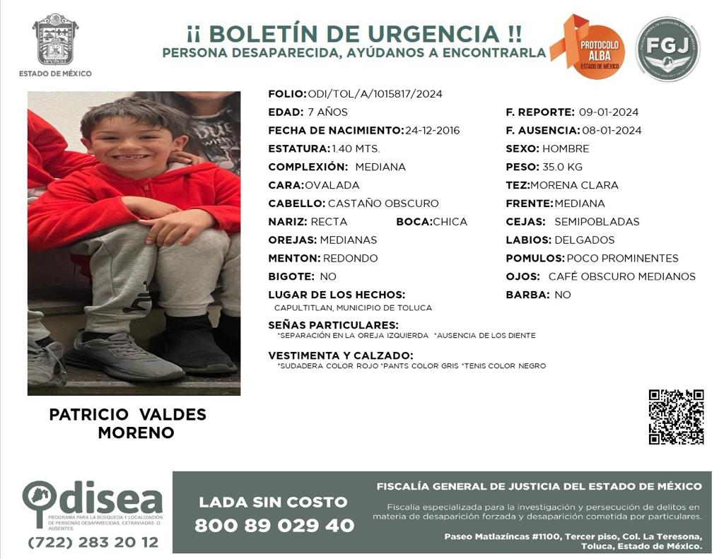 #URGENTE‼️ BUSCAN A MENORES DESAPARECIDOS EN #Toluca 🔎🚨

Ayúdanos a compartir por favor la #AlertaAmber de los hermanitos PATRICIO y CAMILO VALDES MORENO, de 7 y 8 años de edad, desaparecidos en la Capultitlán, Toluca, #Edomex, desde el 8 de enero de 2024.
