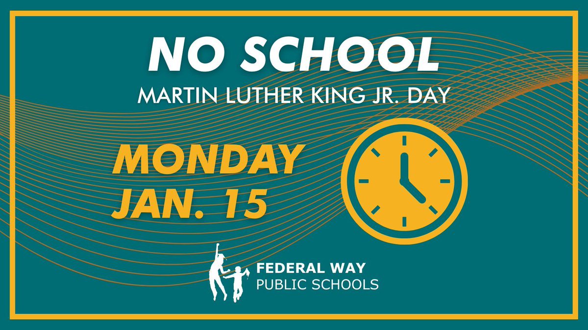 FWPS210's tweet photo. As a friendly reminder, in observance of Martin Luther King Jr. Day there will be no school, and the ESC will be closed to the public, on Monday, January 15, 2024.  School and district operations will resume Tuesday, January 16, 2024. https://t.co/TePjzhFXd4