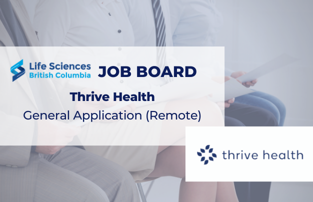 LSBC JOB BOARD: <a href="/ThriveHealthApp/">Thrive Health</a> has put out a call for general applications (for future consideration)!

Learn more about this opportunity here: lifesciencesbc.ca/job/general-ap…

PLUS: Don't miss the chance to meet with Thrive at our upcoming Career Connect Day! Link in comments. ⬇️