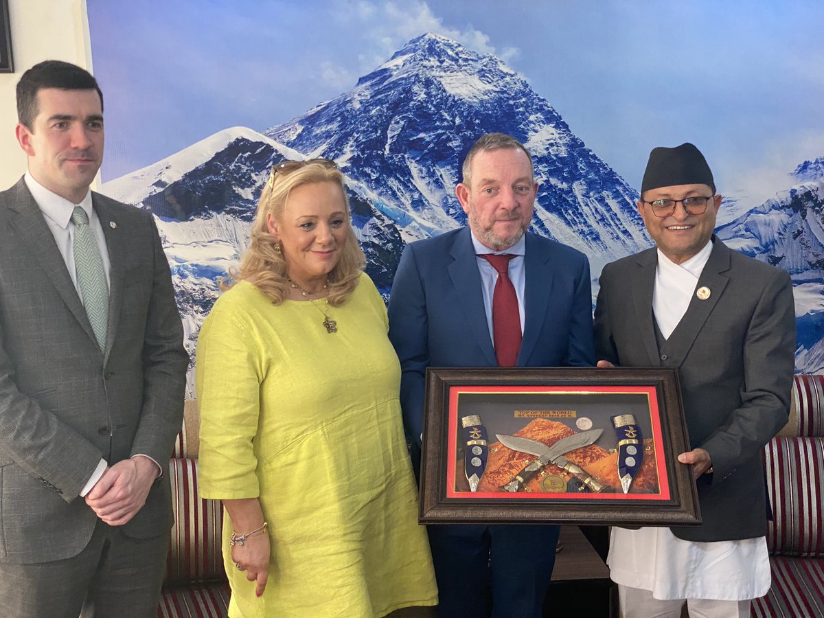 Meeting between the Rt. Hon. Chairman of the National Assembly, the Upper House of Nepal  Mr. Ganesh Prasad Timilsina and  the Cathaoirleach (Rt. Hon. Chairman of the Seanad Éireann, the Upper House of Ireland).