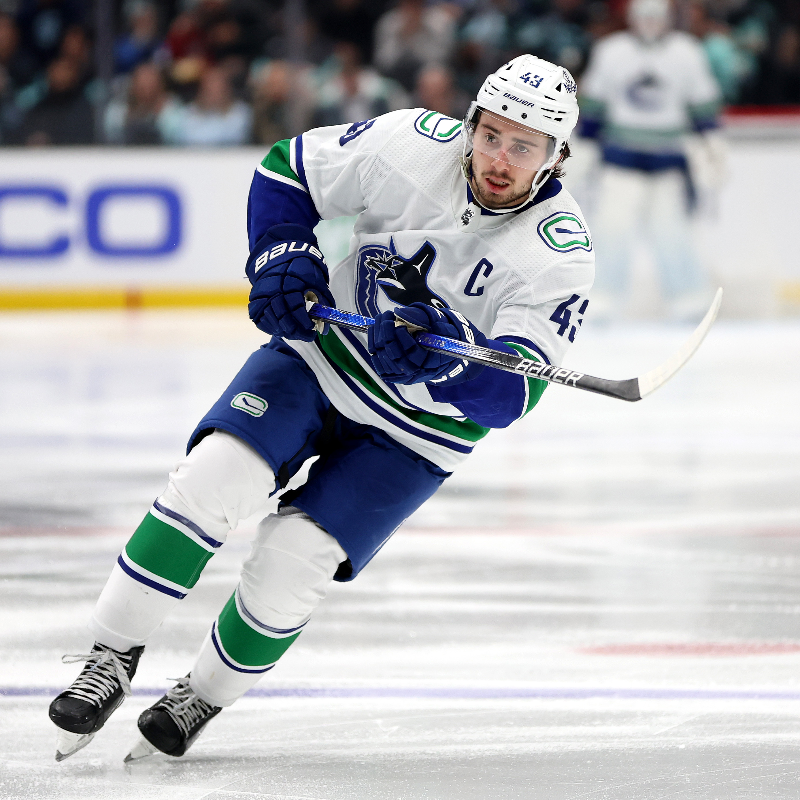 Canucks's tweet photo. Quinn Hughes is a lock, and the list for the #NHLAllStarVote rolls five-deep: Brock Boeser, Elias Pettersson, Filip Hronek, J.T. Miller and Thatcher Demko.

FEATURE READ | https://t.co/BXc6yeY8sl