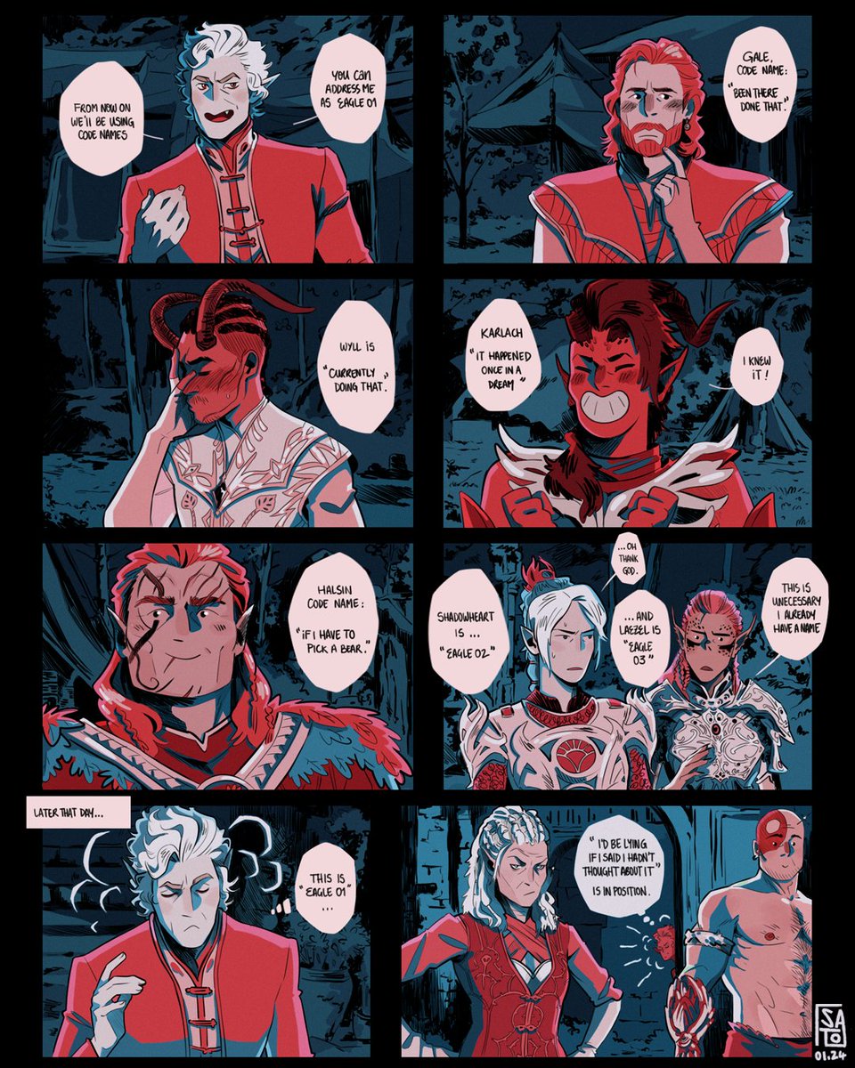 LaFrenchbrioche's tweet photo. You shouldn't let Astarion be in charge.
#ParksandRecreationQuote  #Astarion #Karlach #GaleOfWaterdeep #WyllRavengard #Halsin #Shadowheart #Laezel #Jaheira #Minsc #bg3 https://t.co/OsPt2FiHi6