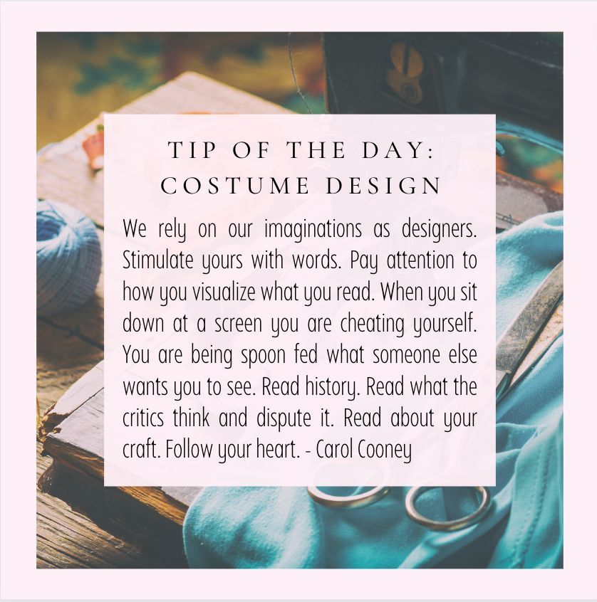 chiartistatlas's tweet image. Our Tuesday Tip is aimed at all the costume designers out there. What do you do to keep your creative well full? 

#costumedesign #chicagodesigners #designinspo