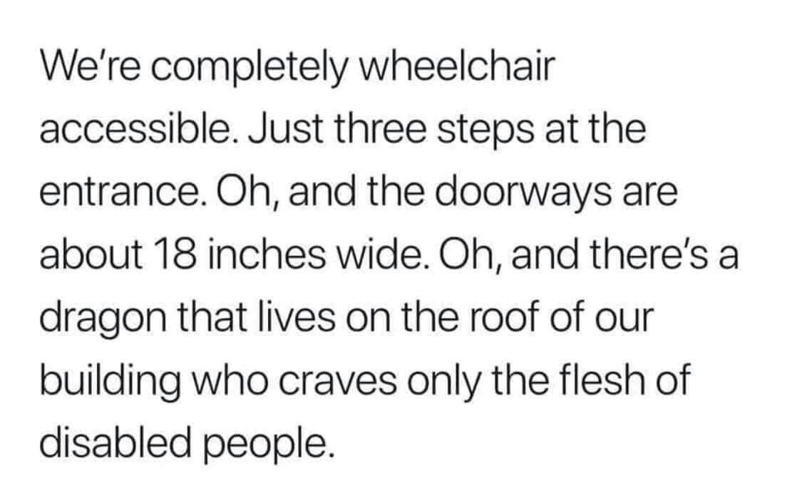 kdub155's tweet photo. What accessible means https://t.co/oCB3jxwOCK