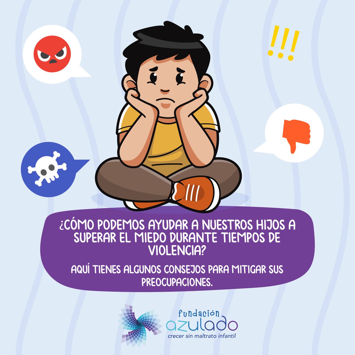 AzuladoEcuador's tweet photo. 📷 #GuíaParaPadres 
En tiempos difíciles, nuestros hijos pueden sentir miedo y preocupación debido a la violencia que nos rodea. ¡Pero como padres estamos aquí para ayudarles a superarlo juntos!  Aquí tienes algunos consejos:
#HijosSeguros #SuperandoElMiedo #Ecuador https://t.co/C9nUWEScTN