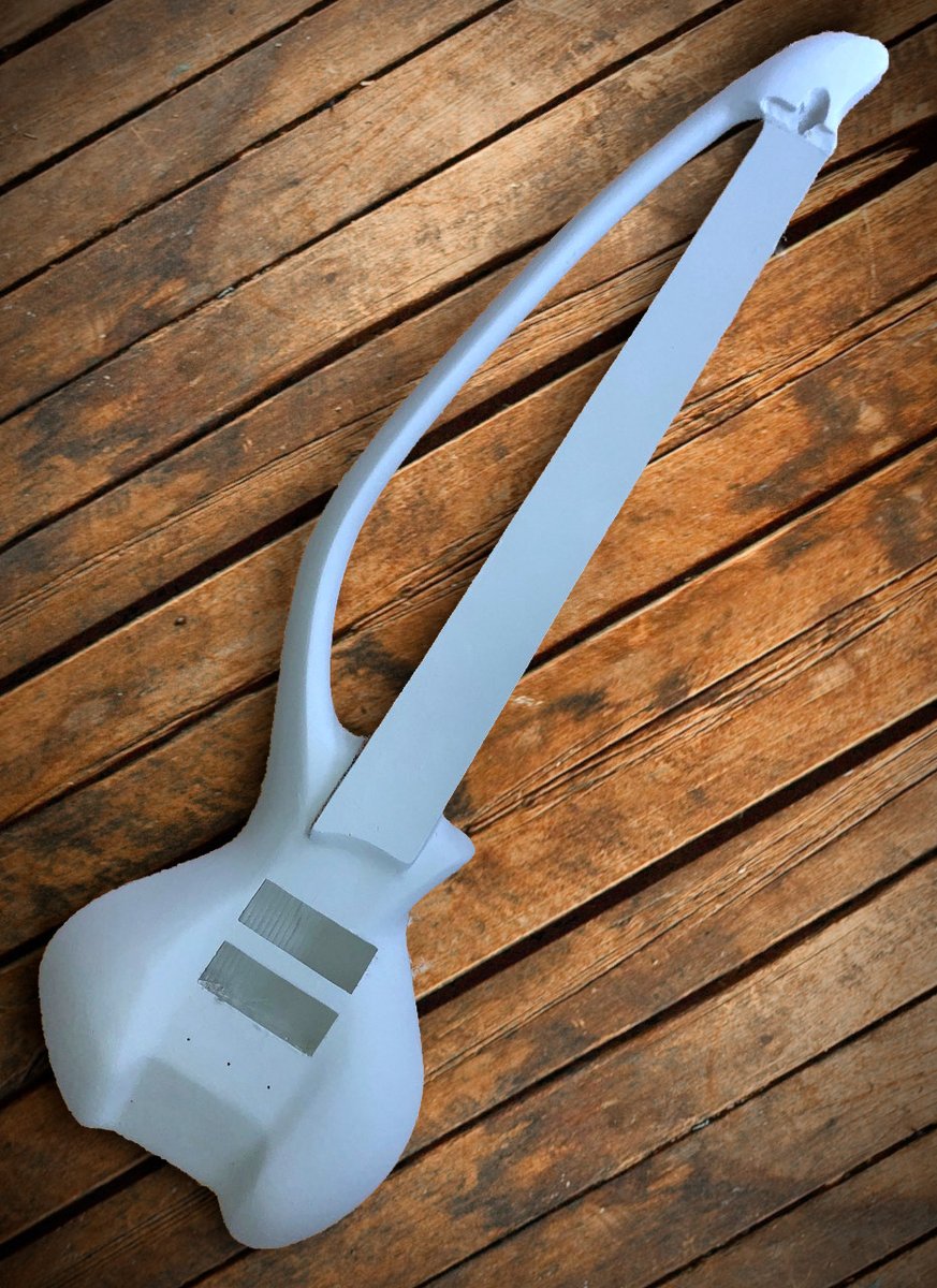 GHServices's tweet photo. A #BassLab bass ready for final sanding and then paint.
#bass #electricbass #hollowbody #carbon #composite #carbonfibre #carbonfiber #5string https://t.co/6BY0vwuJU6