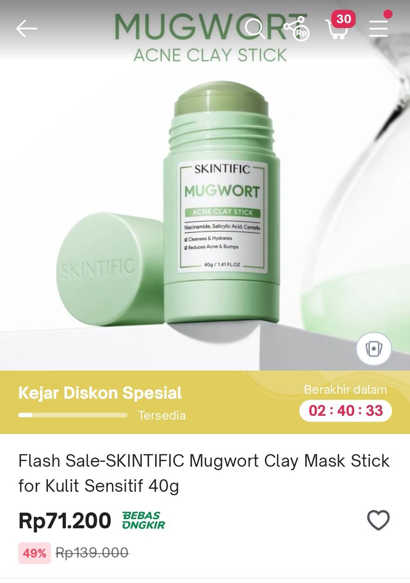 Flash sale! Diskon skintific clay mask stick

Wts wtb 
tokopedia.link/qxUAj8eseGb