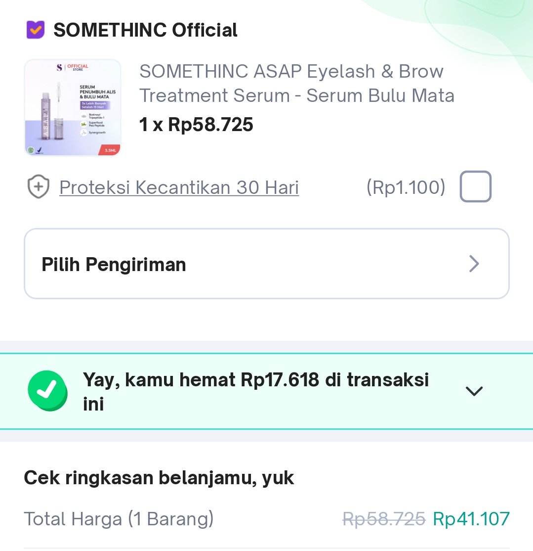 Flash sale! 
Diskon somethinc asap eyelash brow serum

tokopedia.link/cF9asmEfRrb

Wts WTB