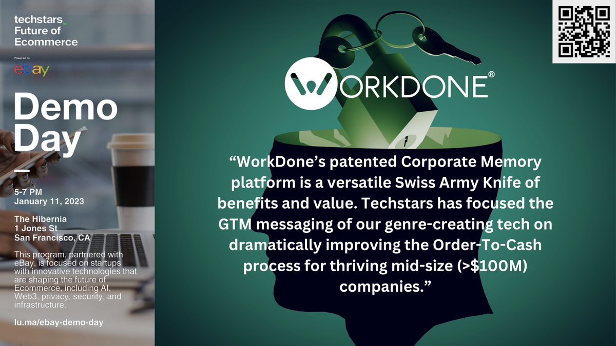WorkDoneAI's tweet image. Traditional consulting will soon be obsolete.
WorkDone Inc.&apos;s AI Corporate Memory automates what a consultant does to identify and diagnose a client’s problems, generate solutions and deploy automation. Our patented Expertise Capture learns best practices and empowers each…