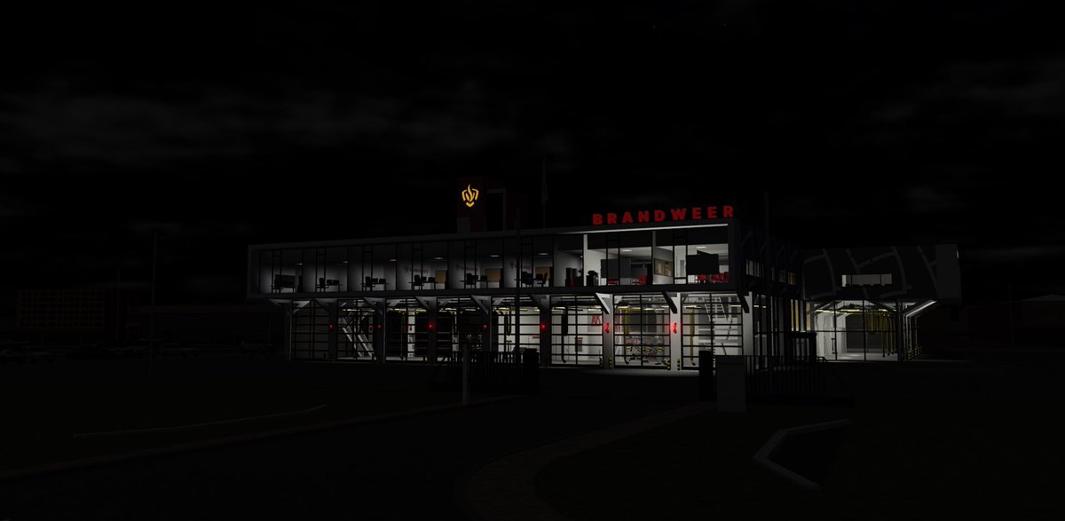 MitchelRP's tweet photo. Brandweer hoofdpost Leeuwarden by night. https://t.co/3sHGXfZo1V