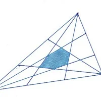 Most are familiar with Morley's theorem: trisecting triangle angles leads to a central equilateral triangle. Less known is Marion Walter's theorem, discovered in 1993: the central hexagon formed by trisecting the sides always has area 1/10 the original. #Geometry #Mathematics