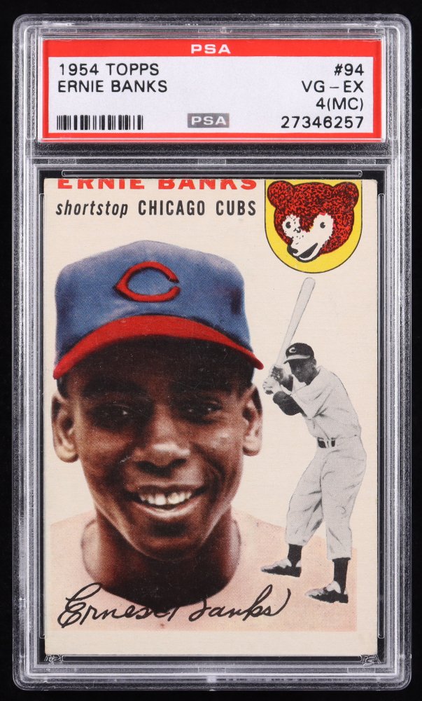 LimitedCards's tweet photo. Was just 👀 looking through some items currently available from @PristineAuction and came across these awesome sports cards!🌟🌟🌟

Click➡️https://t.co/Rc8w8WDFnV

🔥Ernie Banks 1954 Topps #94 RC (PSA 4) (MC)
🔥Babe Ruth 1932 Sanella Margarine Type 2 / Sanella at Bottom #83B (SGC 4)
🔥2007-08 Upper Deck Employee Quad Jersey Michael Jordan / Kobe Bryant / LeBron James / Kevin Durant Relic Card #MJ/KB/LJ/KD2007 (BGS 8.5)
🔥Cade Cunningham 2021 Panini Spectra Colorblast #25 RC (PSA 10)