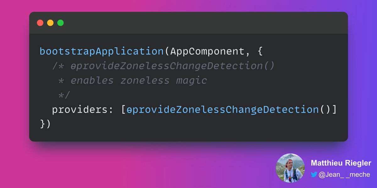 Ahead of tomorrow's (wednesday) RC release, 
Enjoy the first #Angular Zoneless demo powered by a first implementation of the zoneless Change Detection Scheduler 🔥🔥🔥🔥

<a href="/stackblitz/">StackBlitz</a> demo : 
➡️➡️➡️ stackblitz.com/~/github.com/j…