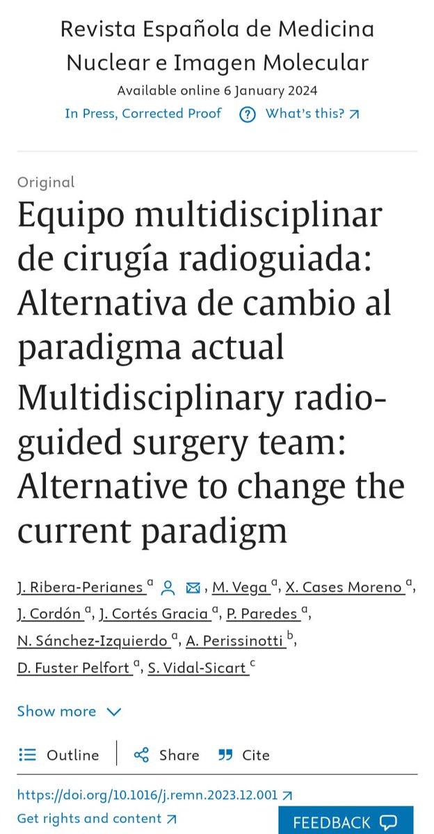 So proud of our #colleagues in #Spain. Continued innovation in #radioguidedsurgery. sciencedirect.com/science/articl… @Svidalsicart #medicinanuclear