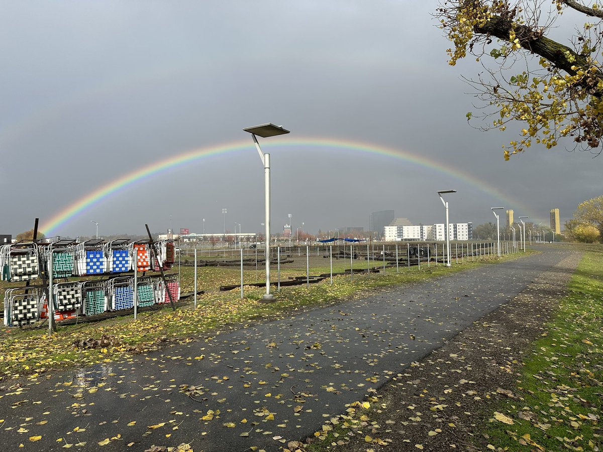 tannerdolby's tweet image. finally saw a rainbow with the full arch visible for the first time 🌈