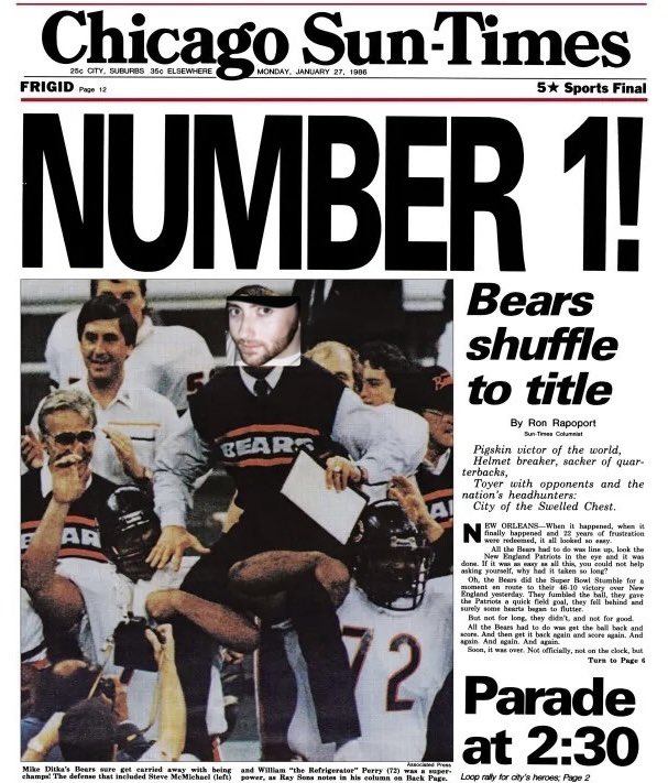 B2SKUFootball's tweet photo. They’ve done it!
Led by generational rookie QB Mike Sullivan, Daaaaa Bears take home their first Super Bowl since 1986!
#AGS4PC https://t.co/IHuC94Zfpc