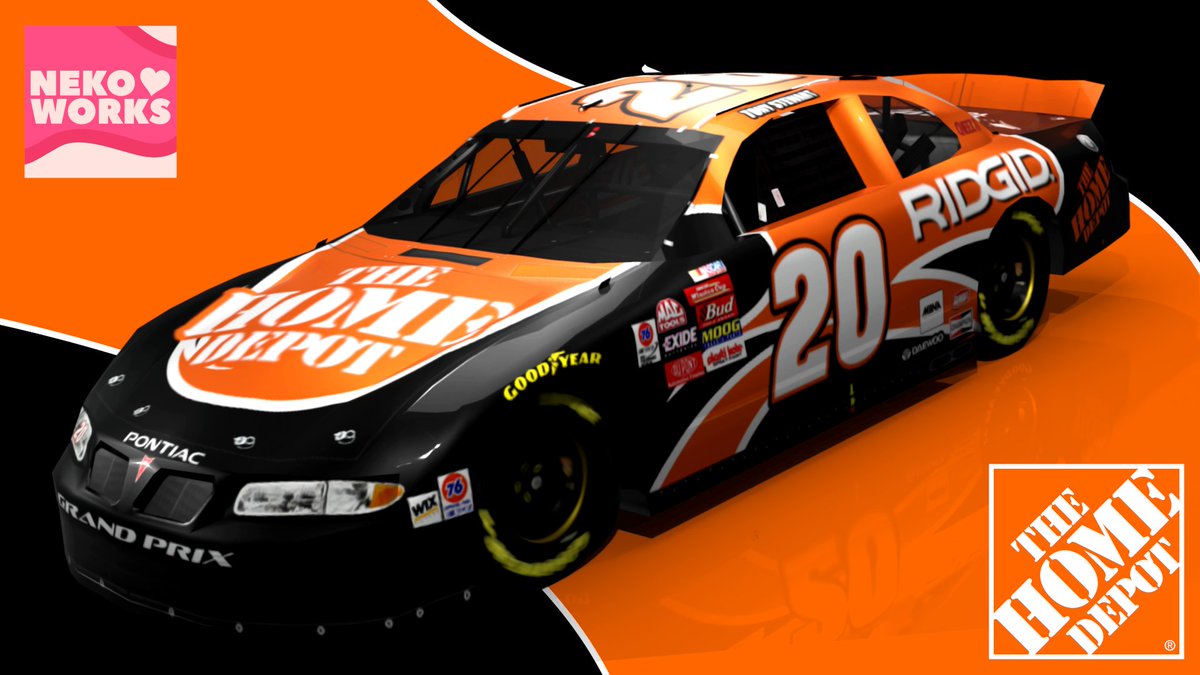 NekoworksD's tweet photo. Another hat based reimagining of a iconic scheme, this time for Tony Stewart's rookie year. Those late 90s Pontiacs just looked so swell.
-
-
#NASCAR | #GraphicDesign | #heylefty https://t.co/8xFUAPVczY