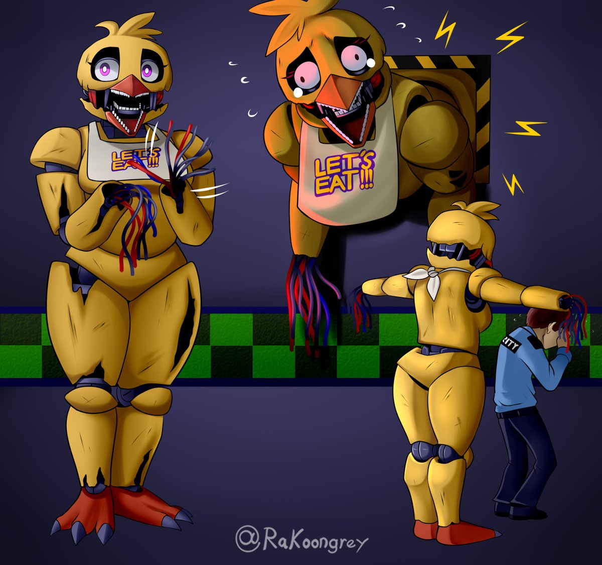 Rakoongrey's tweet photo. Withered Chicas because yes
#FNAF https://t.co/y4UTW7nhXC