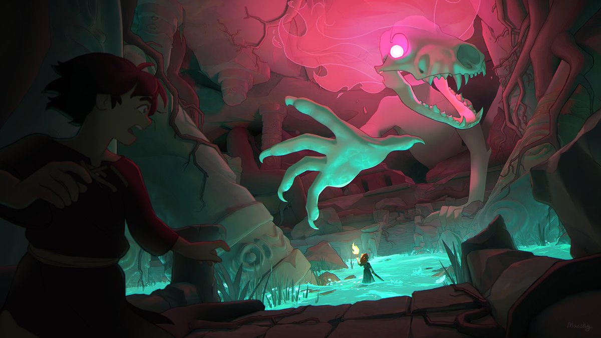 marshyart's tweet photo. Hi #portfolioday! I'm Sarah and I love telling stories with animation and illustration. I'm available for storyboarding and background paint work, and I'm making my own short film and comic. I'm a sucker for fantasy and adventure! 🧙‍♂️✨ https://t.co/1nRGKeWI4u