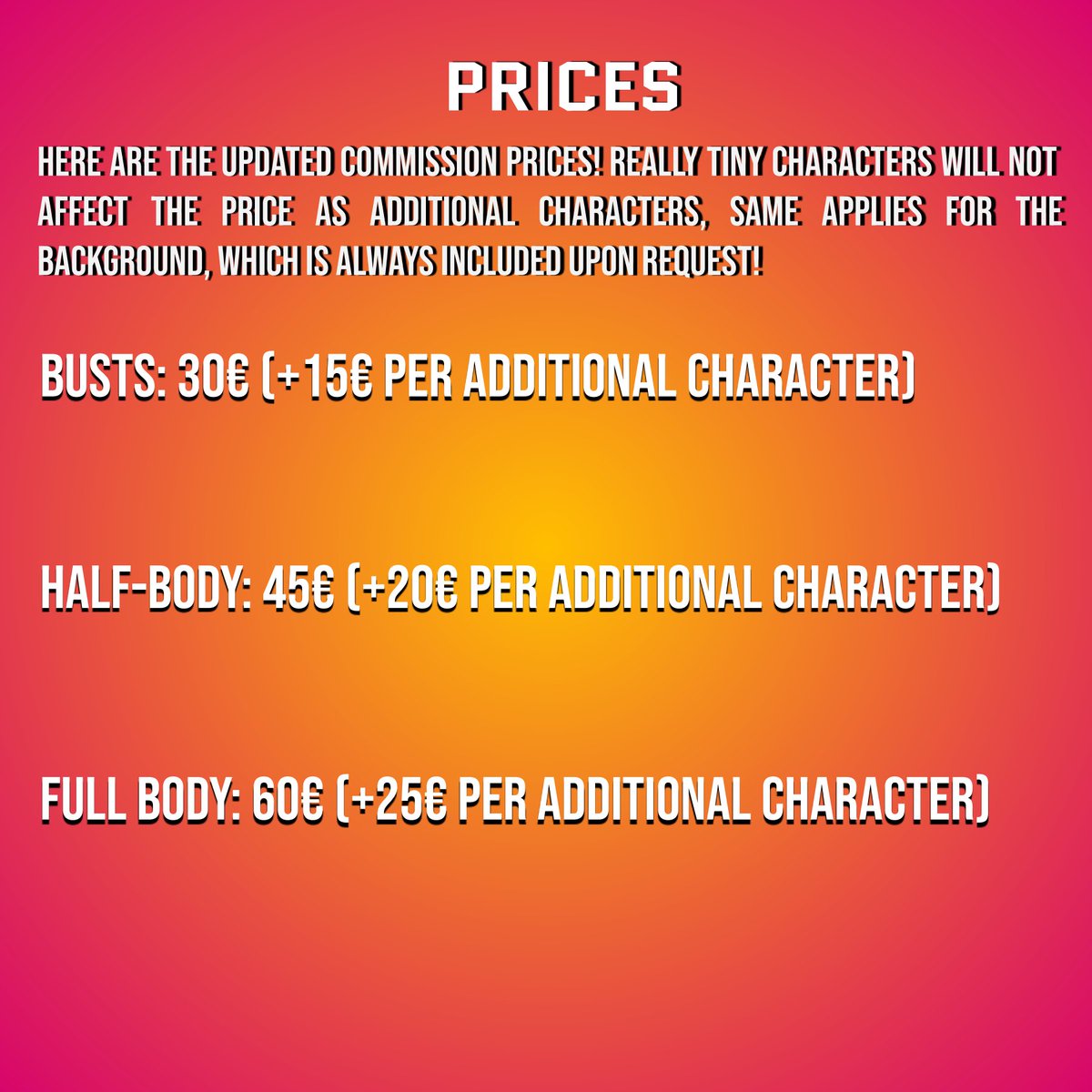 GatesMolten's tweet image. At long last, I've finished updating my sheets! This time, I've shifted things around a little, removed unpopular options and finally expanded the amount of things I can draw, which can be found (once again) in the post below this one!