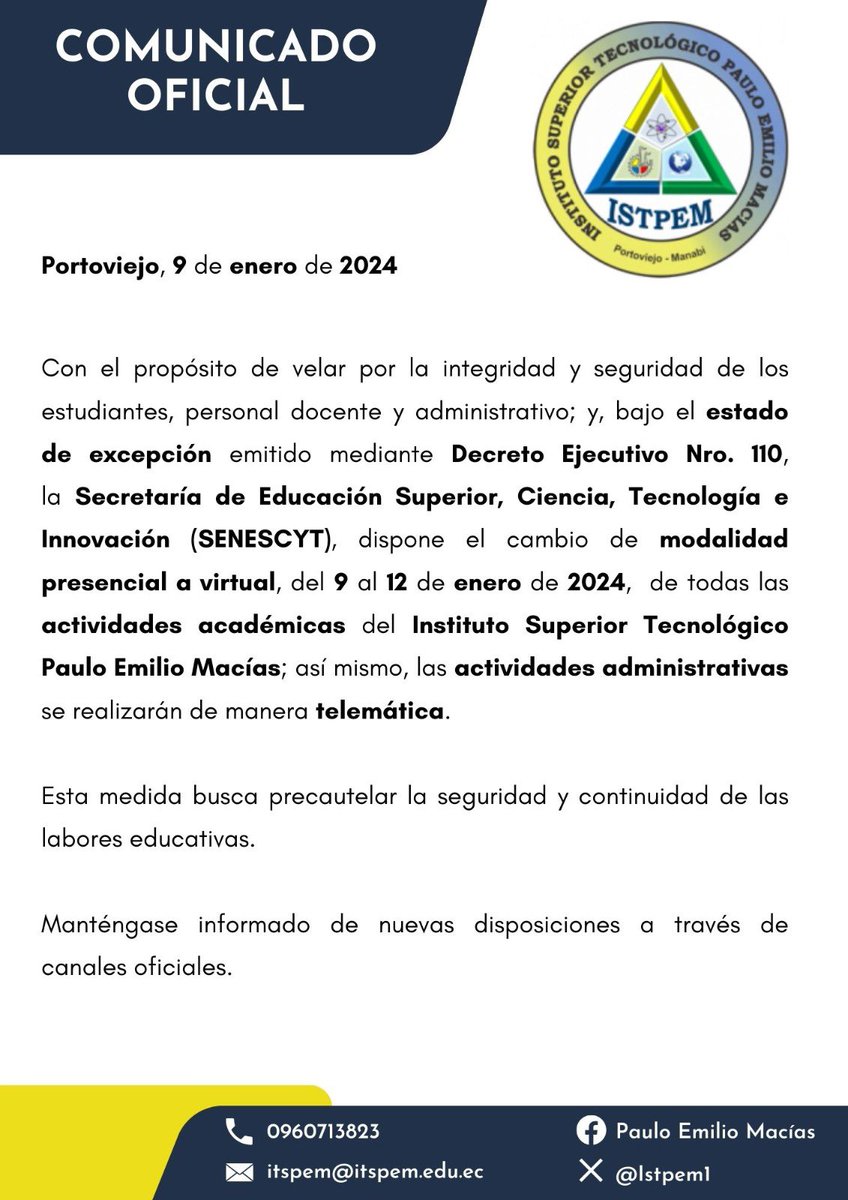 ISTPEM1's tweet photo. #IstpemInforma https://t.co/08NdCd6NQG