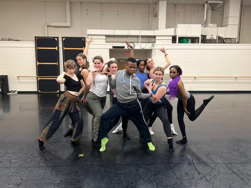 Our dancers are back on campus this week to start rehearsals for the 2024 DeSales University Dance Ensemble Concert. Today, Armando Braswell joined our dancers in the studio for the first rehearsal of his new work for this year’s DUDE! Such great energy and we love the socks!