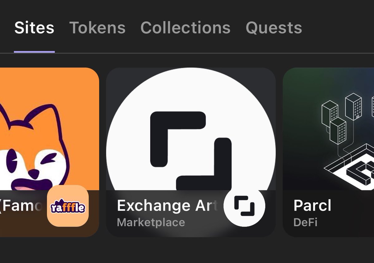 exchgART's tweet photo. Oh hey @phantom 👻 

We like what you’ve done with the place 👀 

We love to see Exchange Art on the ‘featured sites’ section next to some other great Solana builders! https://t.co/dLvlujxNdZ