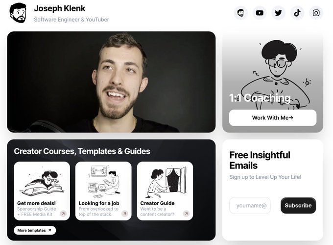 Day 2 of Building a Personal Brand  - revamped my Link In Bio (debating on light or dark mode) - creating<a href="/tag/buildinpublic"class="tags"><span>#buildinpublic</span></a>